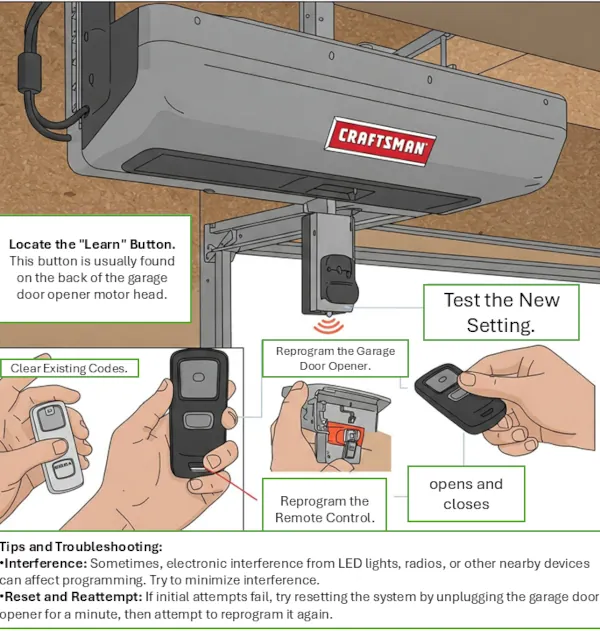 Programming Craftsman garage door remote