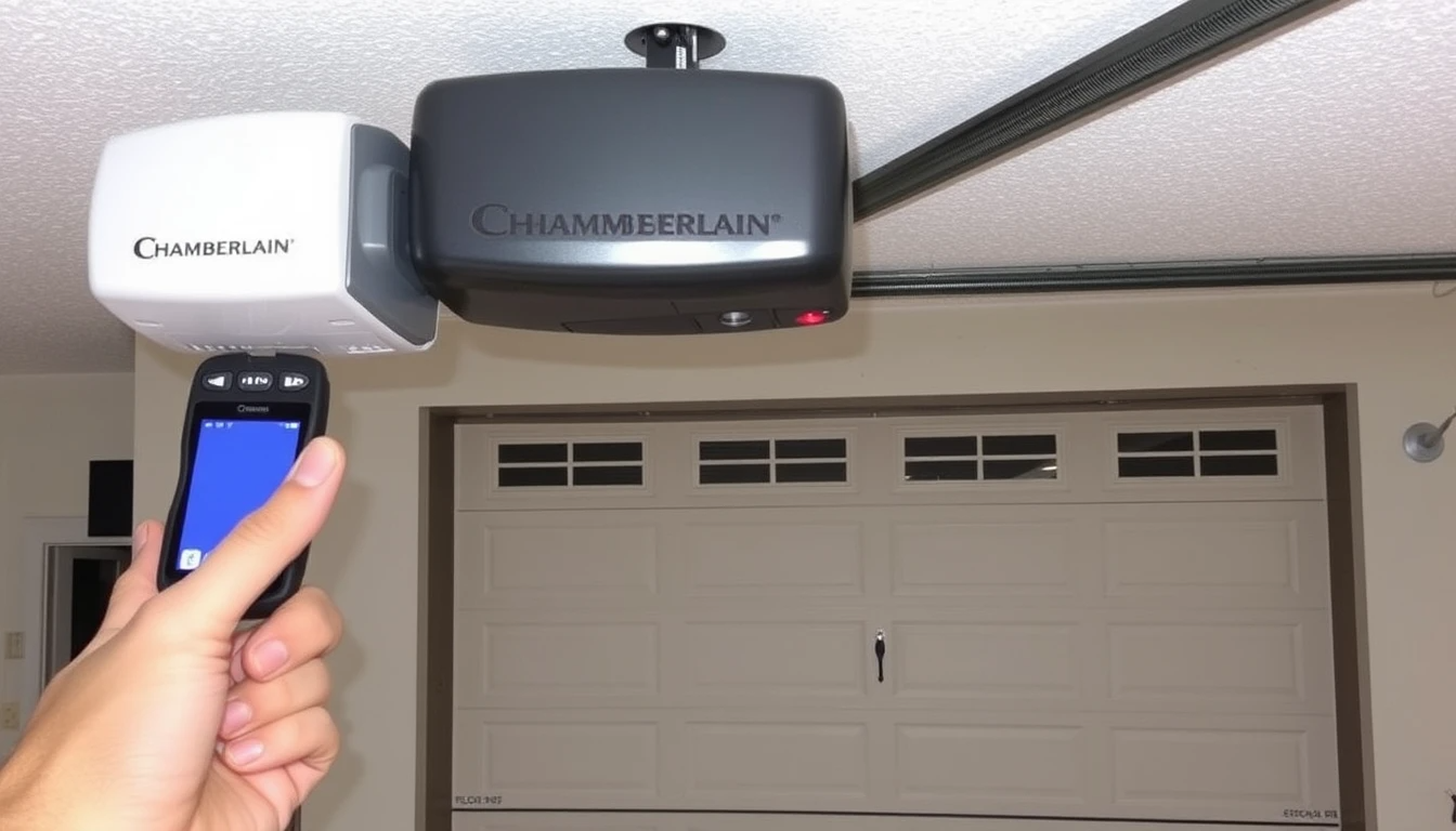 how to program chamberlain garage door opener