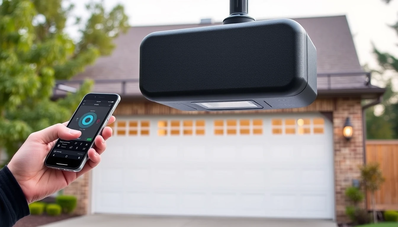 Smart garage door opener with smartphone control