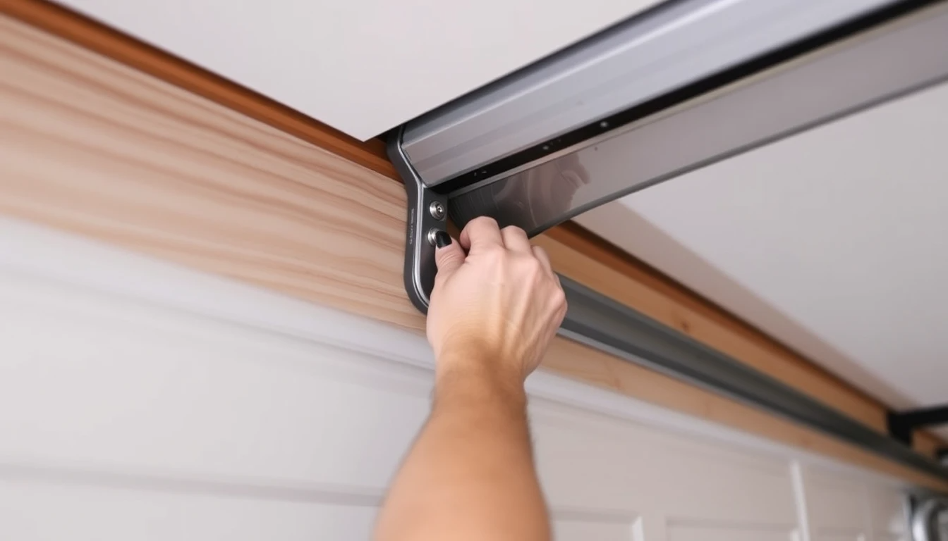 Installing a garage door bottom seal in track