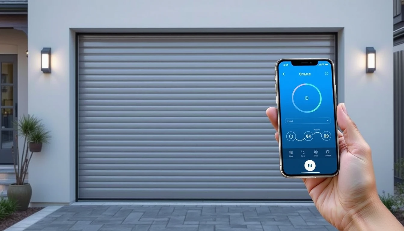 Smart roll-up garage door with app control