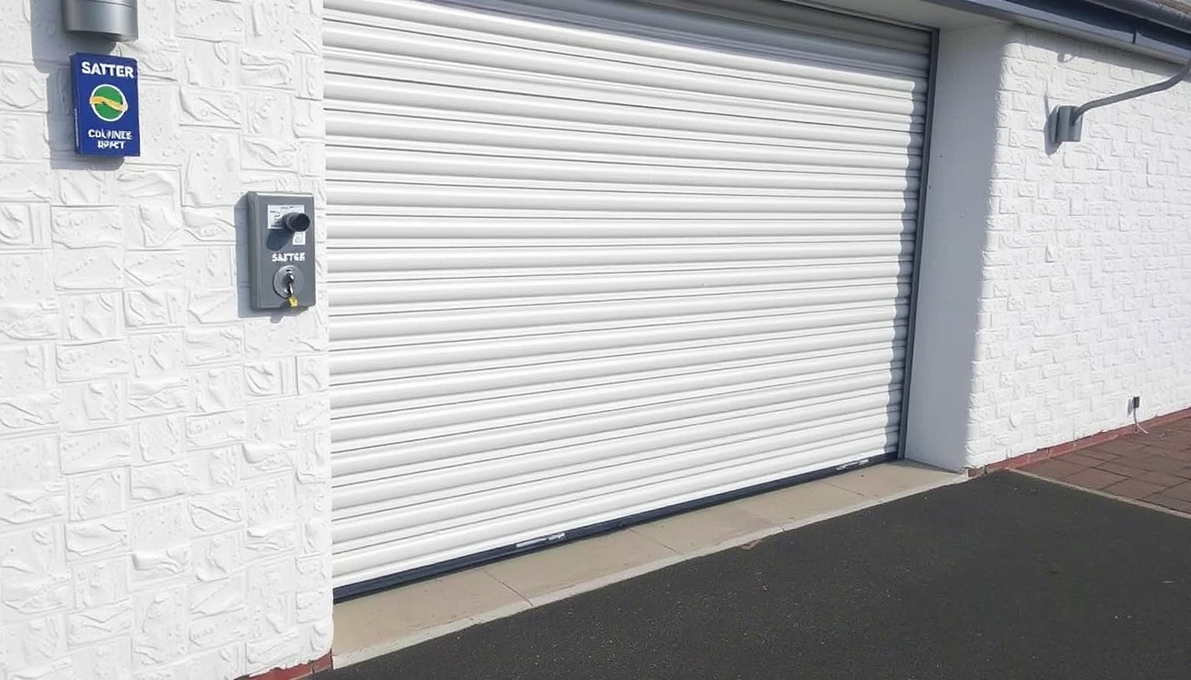 Secure roll up garage door with locking system