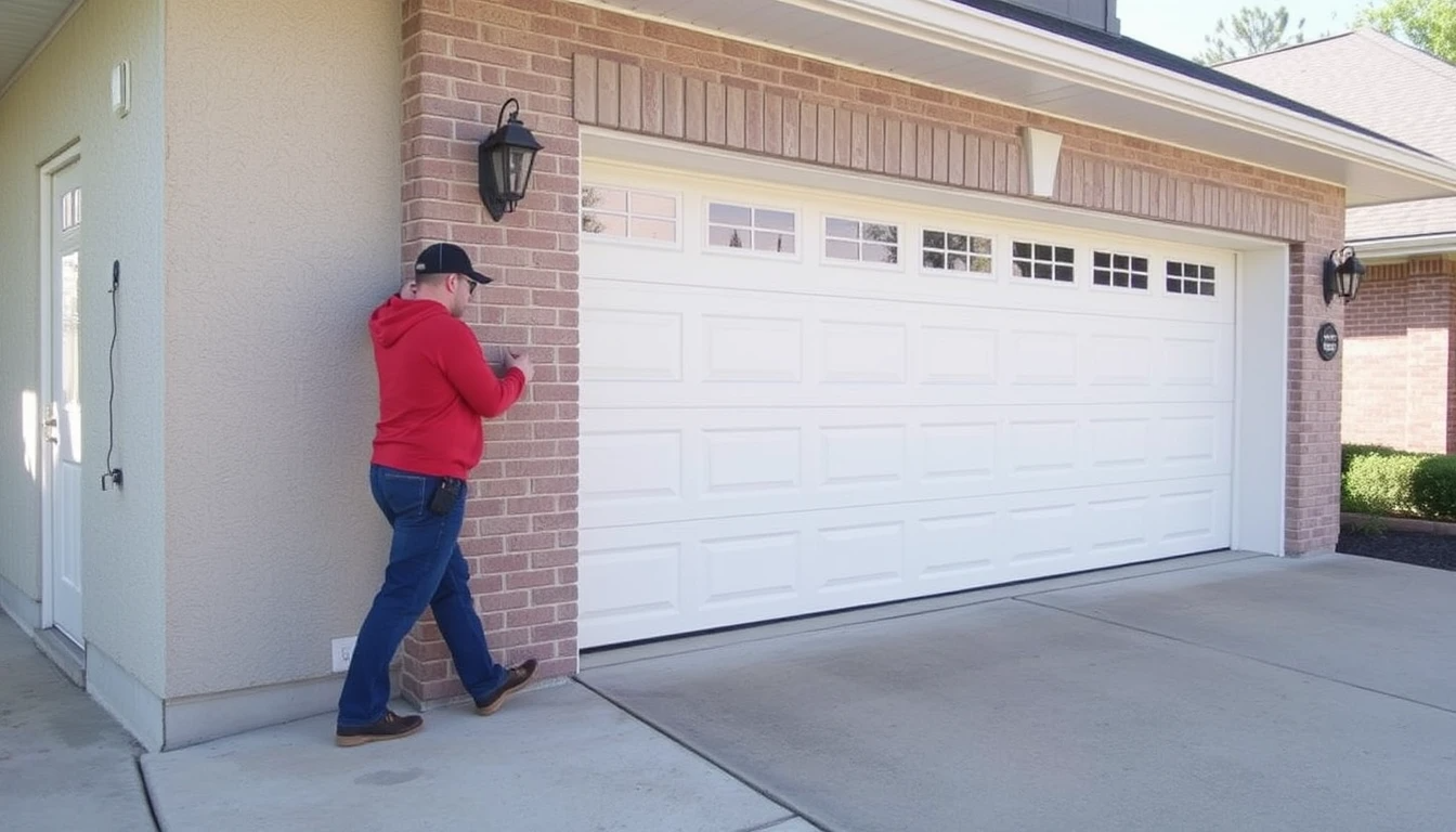 Professional garage door installation in Houston home