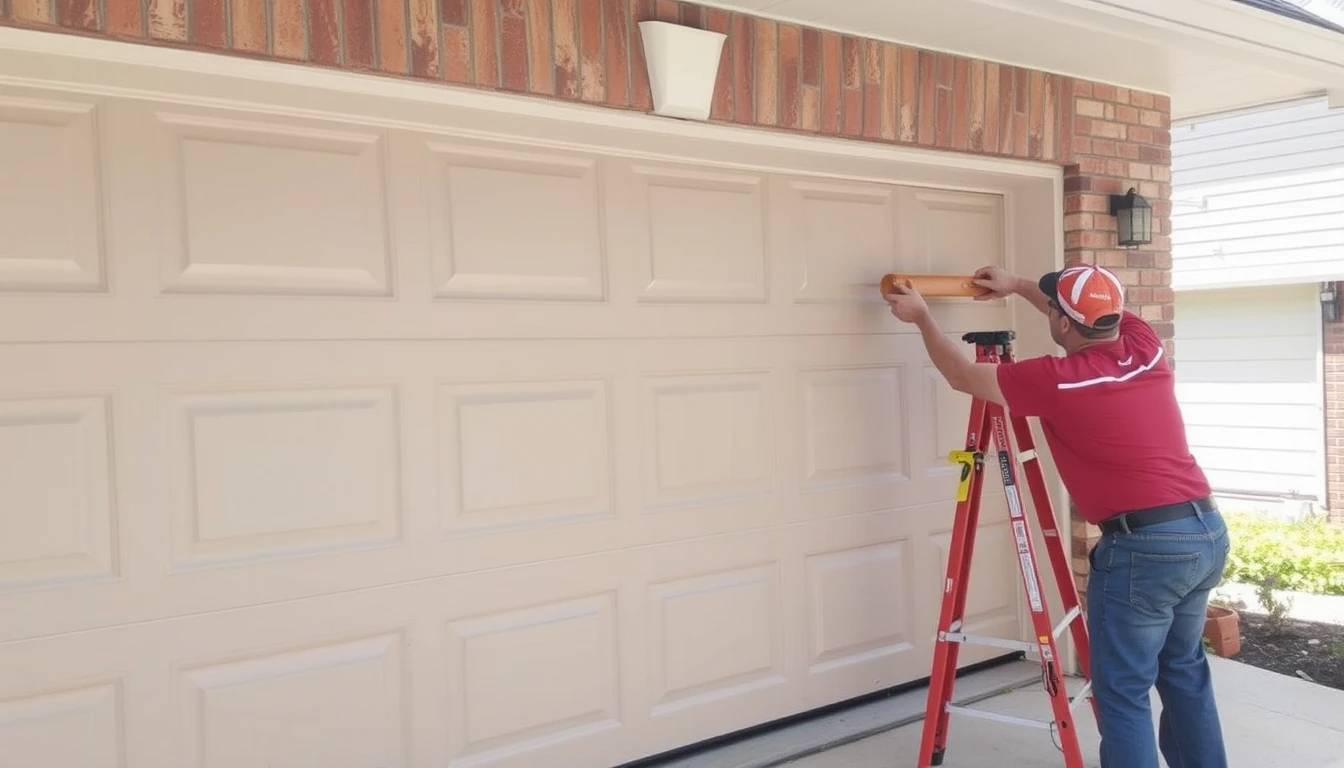 Garage door installation process in Houston